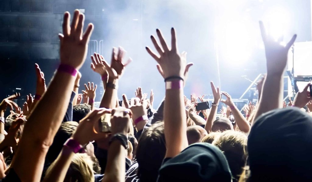 Concert Crowd at rock concert